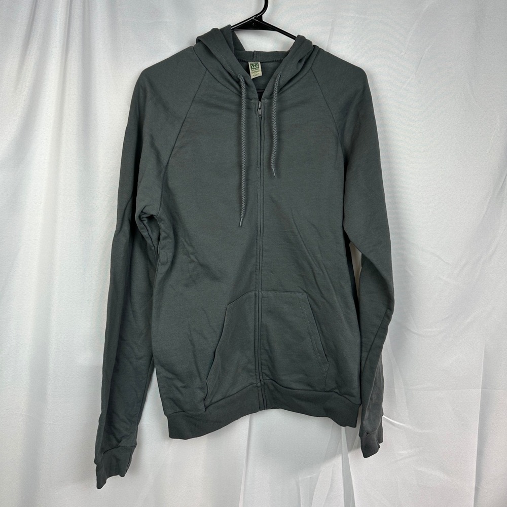 NWT Royal‎ Apparel Organic Cotton Zip Hoodie Mens Medium Gray Sustainable Basic